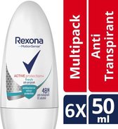 Rexona Woman Active Shield 6x50ml Deodorant Roller Voordeelverpakking