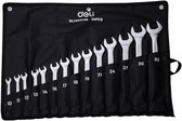 Combinatiesleutelsets 14 delig - in etui - Deli Tools EDL130014B