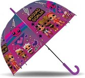 paraplu 47 cm PVC roze/paars