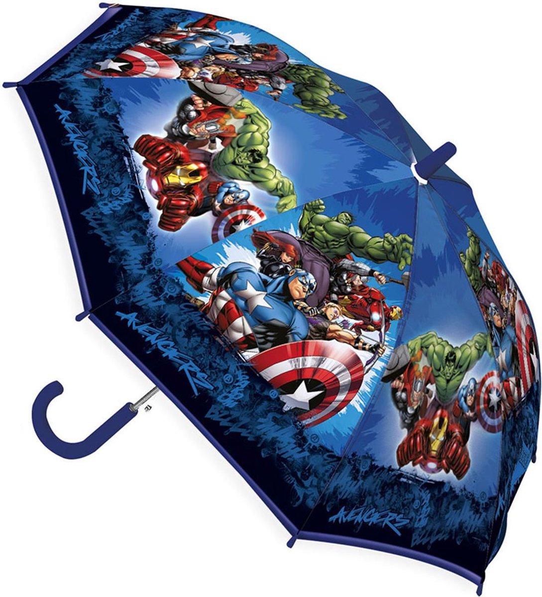 Marvel kinderparaplu Avengers junior 42 cm PVC donkerblauw