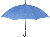 paraplu Time A-Z dames 102 cm microfiber blauw
