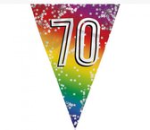 vlaggenlijn cijfer '70' folie 6 meter