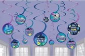 feestdecoratie Battle Royal 13 cm 12 stuks