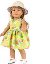 Akyol® Poppen Jurkje | Baby | Bloemetjes | Poppenkleertjes | Cadeau | Meisje | Jongen | Geschenk | Inclusief hoed