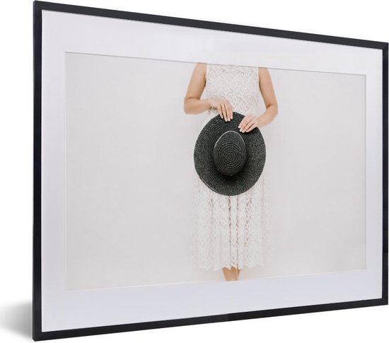 Cadre photo avec poster - Chapeau - Zwart - Tropical - 40x30 cm - Cadre poster