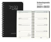 Brepols Schoolagenda 2021-2022 - 16 Mnd - Polyprop  - Zwart - 9 x 16 cm