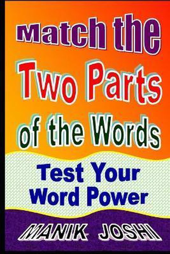 English Worksheets- Match the Two Parts of the Words - cover
