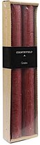 kaarsen Vela 25 cm wax rood 2 stuks