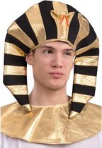 hoed Farao polyester goud/zwart one-size