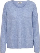 Only Trui Onlcamilla V-neck L/s Pullover Knt 15204588 Skyway/melange Dames Maat - XXL