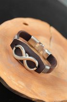 Khoshal Infinity Armband Unisex | Fashion | Verstelbaar | Cadeau | 1-Delig | Zilverkleurig | Sieraden |