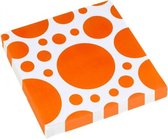servetten Dots 33 x 33 cm 20 stuks oranje