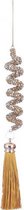 decoratie hangkwast 15 cm zilver/goud