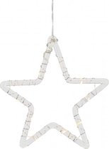 kersthanger Ster deco 15 cm glas transparant