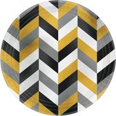 feestborden Modern Metallic 18 cm 8 stuks