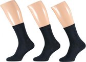 sokken Basic bamboe marineblauw 3-pack maat 35-38