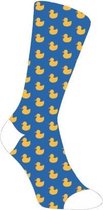 sokken Ducks heren katoen blauw/geel maat 41-45