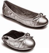 Sorprese – ballerina schoenen dames – Butterfly twists Olivia Pewter Silver – maat 40 - ballerina schoenen meisjes