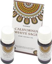 3x stuks geurolie Witte Salie 10 ml flesje - Smudgen - Aromaolie/parfumolie voor in geurbranders - Huisparfum- Aromatische oliën