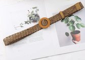 Akyol® Gevlochten Riem | Bruin | Riem | Fashion | Vrouw | Verstelbaar | Gevlochten | Cadeau