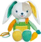 knuffelhaas junior 32 x 20 cm polyester groen/grijs