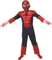 kostuum Spider-Man Metallic jongens rood/blauw mt S