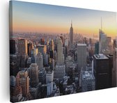 Artaza Canvas Schilderij New York Skyline Met Wolkenkrabbers - 120x80 - Groot - Foto Op Canvas - Canvas Print