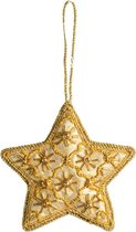 Hanger Ornament Traditioneel Ster Geel (17 cm)