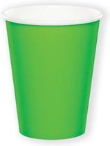 feestbekers 266 ml karton groen 8 stuks