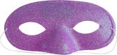 glittermasker rond paars unisex 17 cm