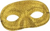 verkleedmasker Glitter dames goud one size