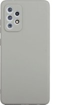 Grijze soft cover Samsung Galaxy A52 met verstevigde camera unit