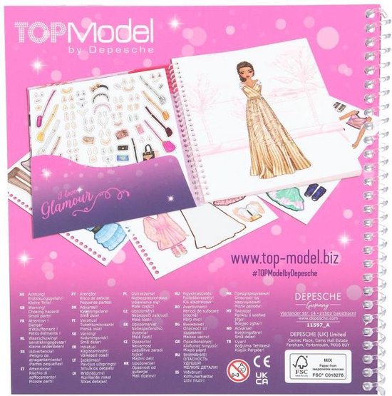 TOPModel Dress Me Up Pop Star Sticker Book