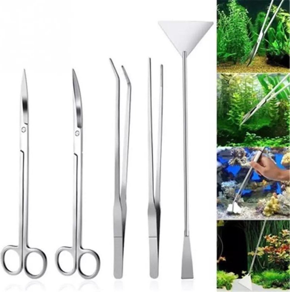 Luxe Luxe RVS 5-in-1 Aquariumtoolsset - afbeelding 5