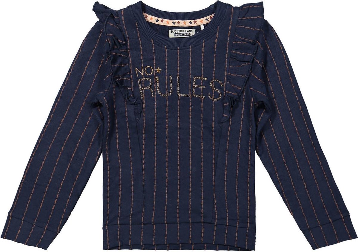 DJ Dutchjeans Meisjes Sweater No Rules Navy