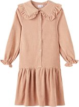 Name it Meisjes Kinderkleding Effen Jurk Odine Cafe Au Lait - 140