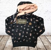 Blauwe hoodie met zeepaardjes -s&C-98/104-Trui meisjes