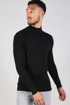 Gabbiano Trui Turtleneck Met Geometrisch Structuur 611712 Black Mannen Maat - XL