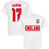 Engeland Sancho 17 Team T-Shirt - Wit - Kinderen - 152