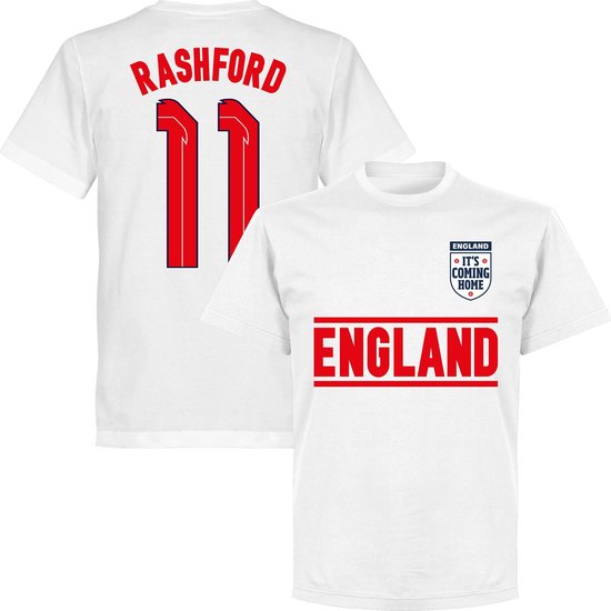 Engeland Rashford 11 Team T-Shirt - Wit - Kinderen - 98