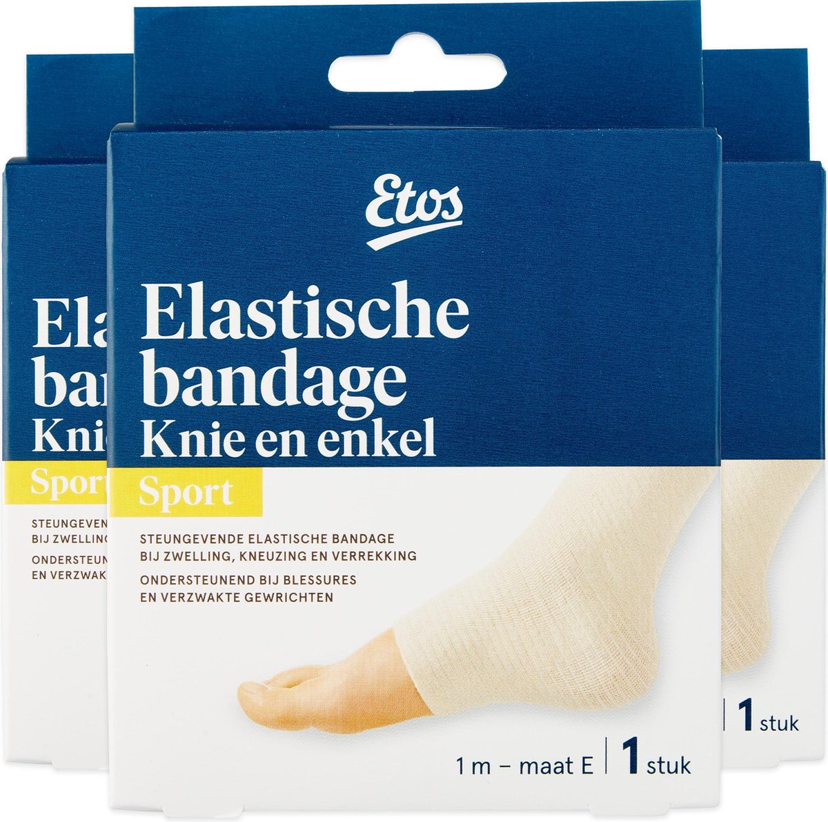 Etos Elastische bandage Knie en enkel -3 stuks