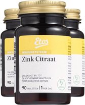 Etos Zink Citraat - Glutenvrij - 270 stuks (3 x 90)