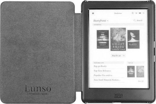 Lunso - sleepcover hoes - Kobo Glo / Glo HD Touch 2.0 (6 inch) - Blokken | bol.com
