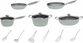 Primecook - Ensemble de casseroles ' Giulia' - 14 pièces - sans PFAS - induction - revêtement antiadhésif sûr et résistant à l'usure
