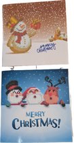 2 diamond painting kerstkaarten vierkant