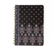 Melli Mello Journal Notebook - Notitieboek A5 Hardcover met Ringband - Notitieblok met Lijnbedrukking - Paisley Vibes - 21x15x2 cm