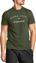 Björn Borg Stockholm Tee - sportshirts - groen - Mannen