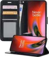 OnePlus Nord 2 Hoesje Book Case Hoes Portemonnee Cover - OnePlus Nord 2 Case Hoesje Wallet Case - Zwart