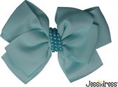 Jessidress® Haarclips Elegante Haarclip met dubbele Haarstrik - Groen