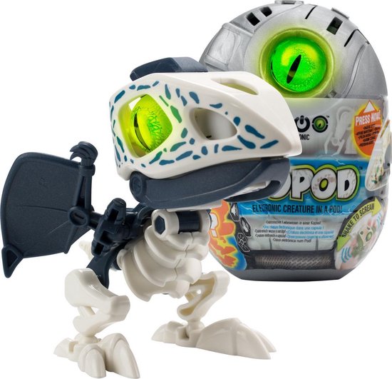 Speelgoedrobot - Silverlit Biopod Dino Single- Bouw je eigen Dino - Oplichtende ogen - Met geluid